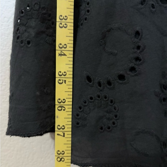 Bella Amore Black Eyelet Lace Midi/Mini Dress w/ Attached Liner. Spaghetti Strap - Picture 9 of 9